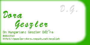 dora geszler business card